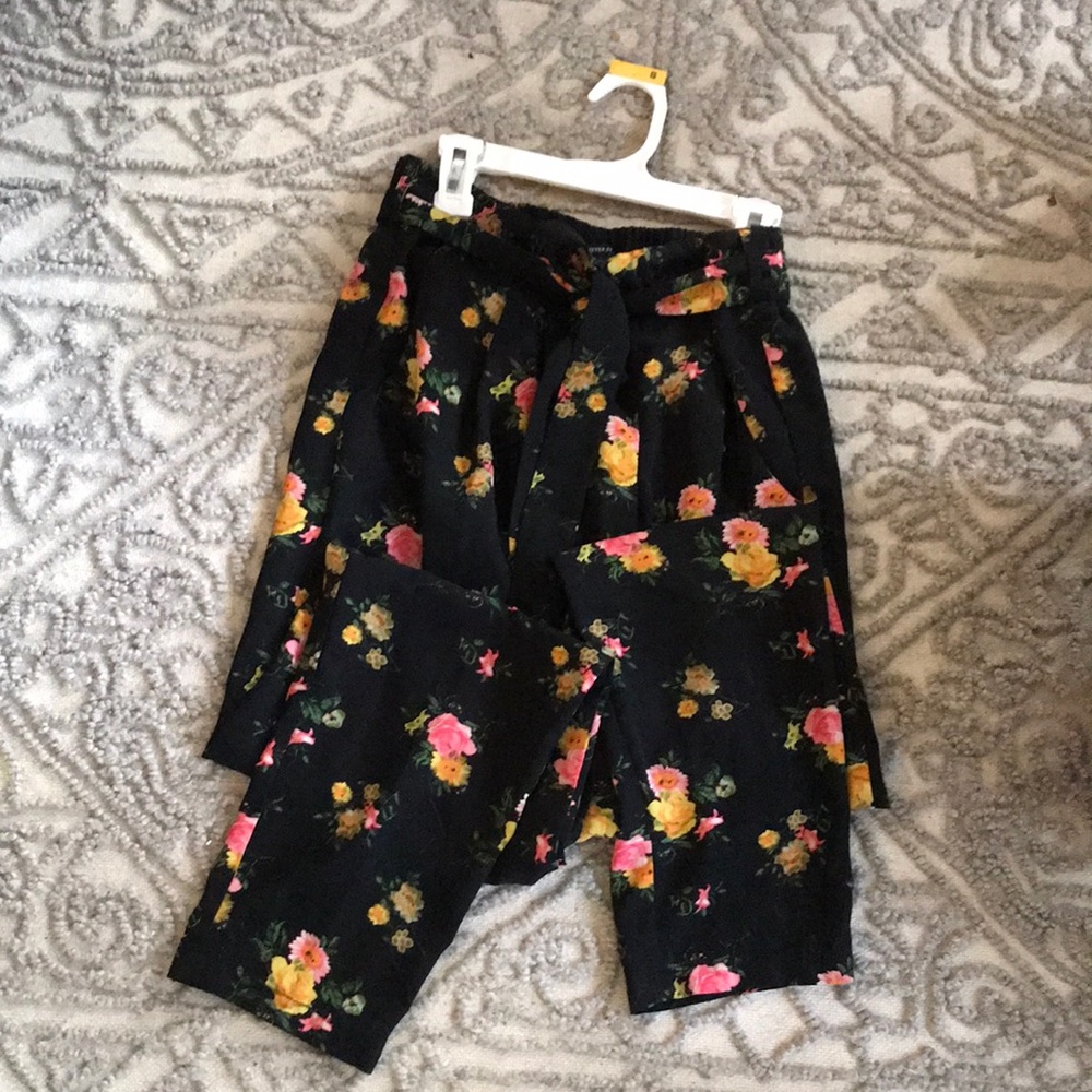 Forever 21 floral high rise pants